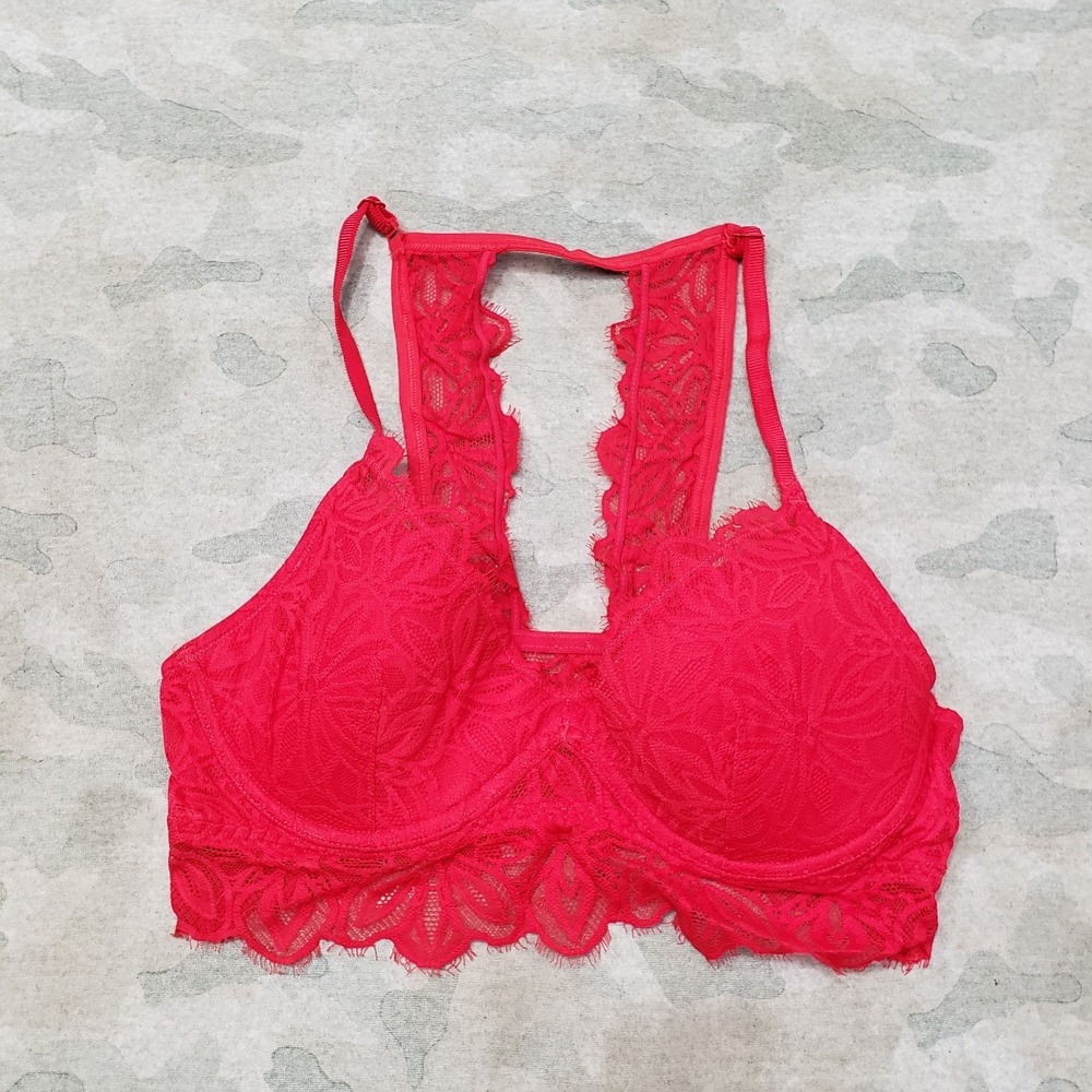 PINK Victoria's Secret Bralette Womens Medium Red Pullover